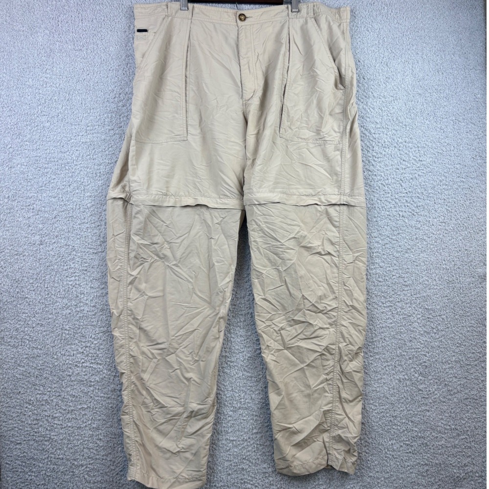 North Face Convertible Pants Mens XXL 42x36 Tan Zip Off Hiking Gorpcore Utility